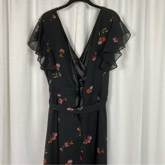 City Chic Black Floral Petal Rain Maxi Dress Sz.S/16 NWT - Picture 11 of 15